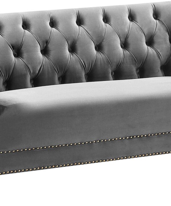 Michelle Grey Velvet Loveseat - Luxe Home Furnishings (Jersey City, NJ)