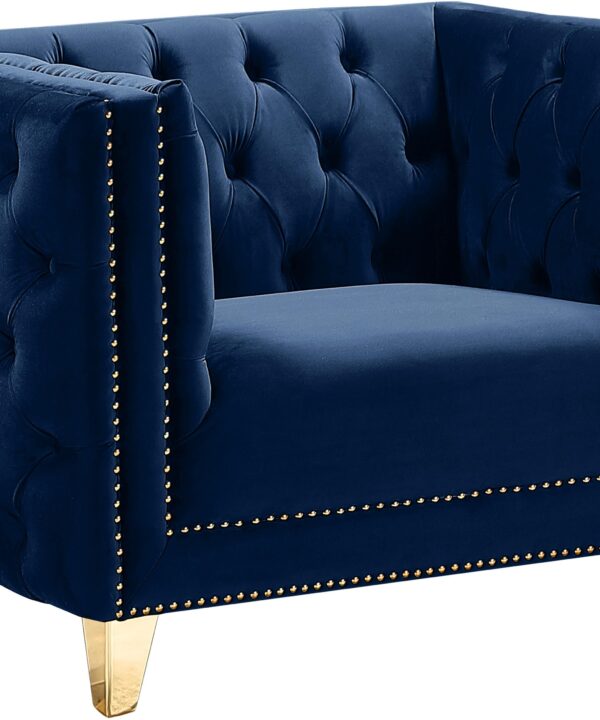 Michelle Navy Velvet Chair - Luxe Home Furnishings (Jersey City, NJ)