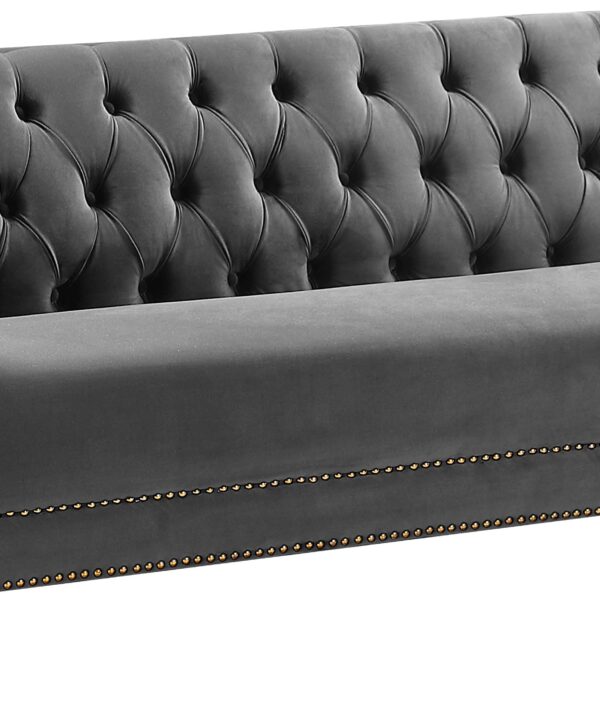 Michelle Grey Velvet Sofa - Luxe Home Furnishings (Jersey City, NJ)