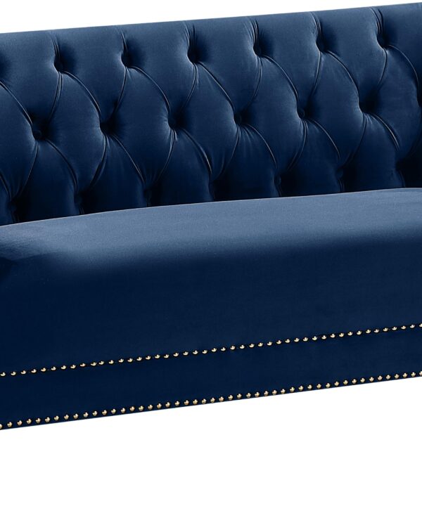 Michelle Navy Velvet Loveseat - Luxe Home Furnishings (Jersey City, NJ)