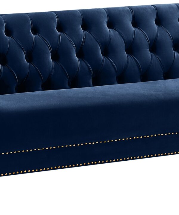 Michelle Navy Velvet Sofa - Luxe Home Furnishings (Jersey City, NJ)