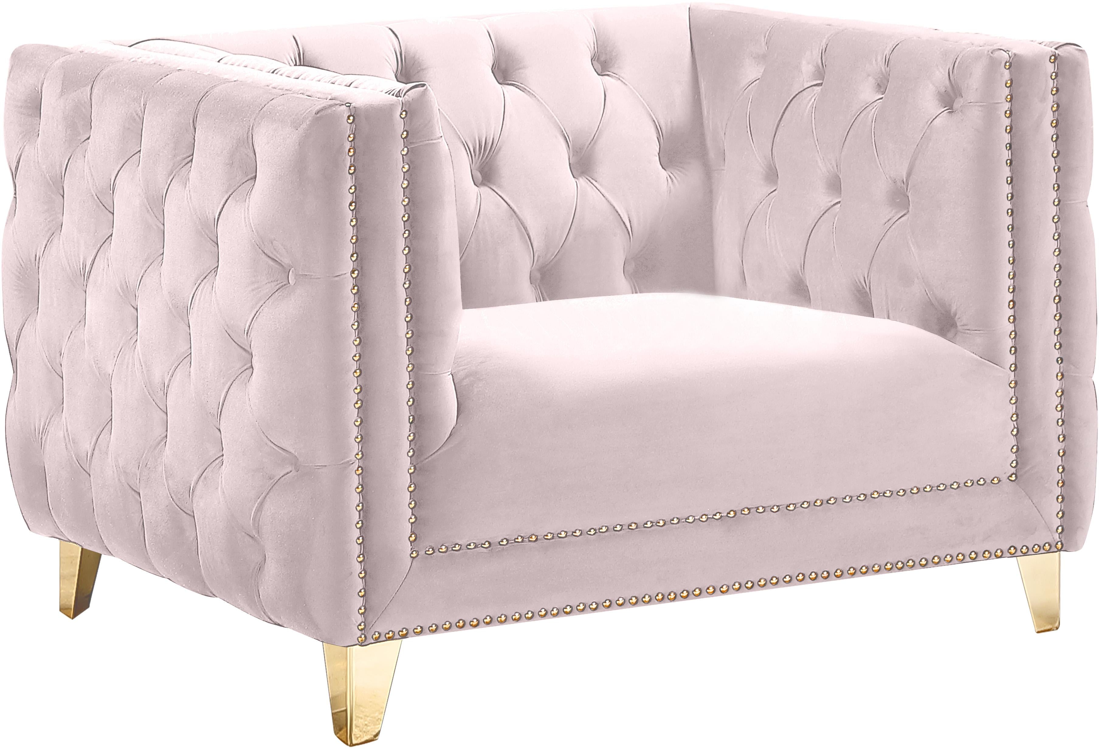Michelle Pink Velvet Chair - Luxe Home Furnishings (Jersey City, NJ)