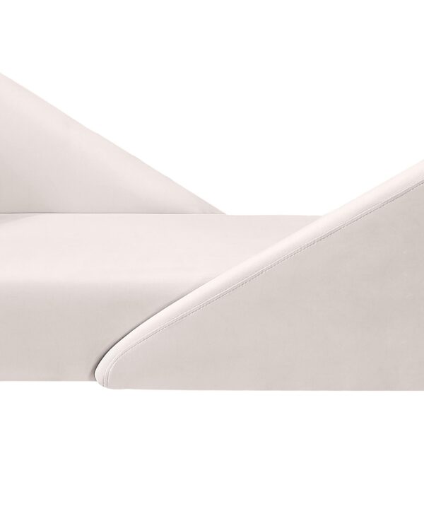 Nolan Cream Velvet Chaise - Luxe Home Furnishings (Jersey City, NJ)