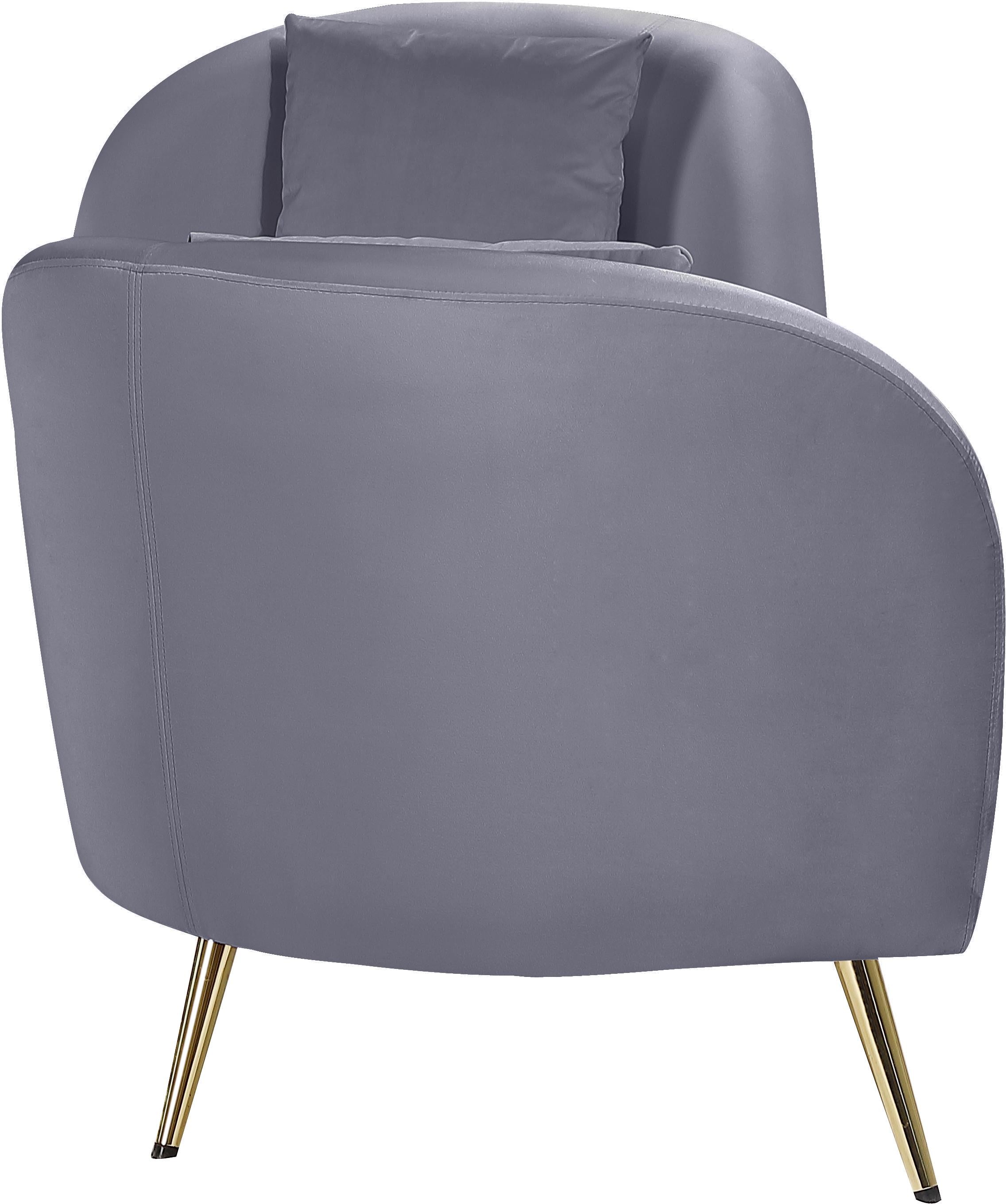 Nolan Grey Velvet Chaise - Luxe Home Furnishings (Jersey City, NJ)