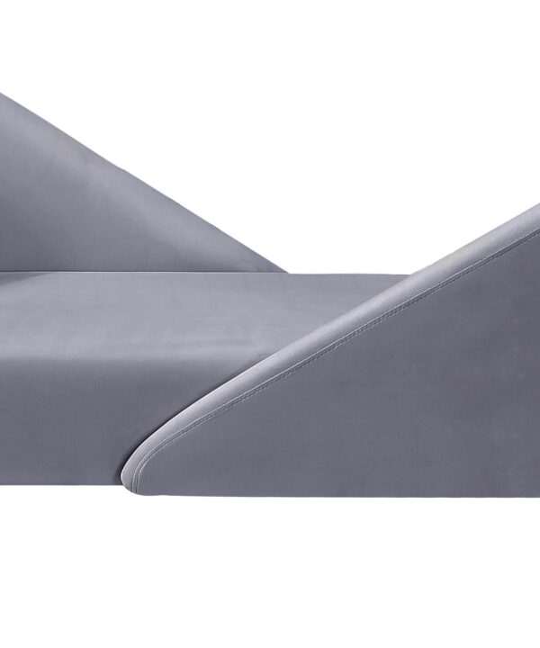 Nolan Grey Velvet Chaise - Luxe Home Furnishings (Jersey City, NJ)