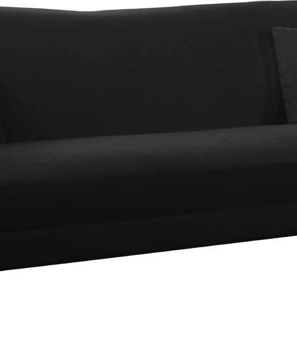 Hermosa Black Velvet Sofa - Luxe Home Furnishings (Jersey City, NJ)
