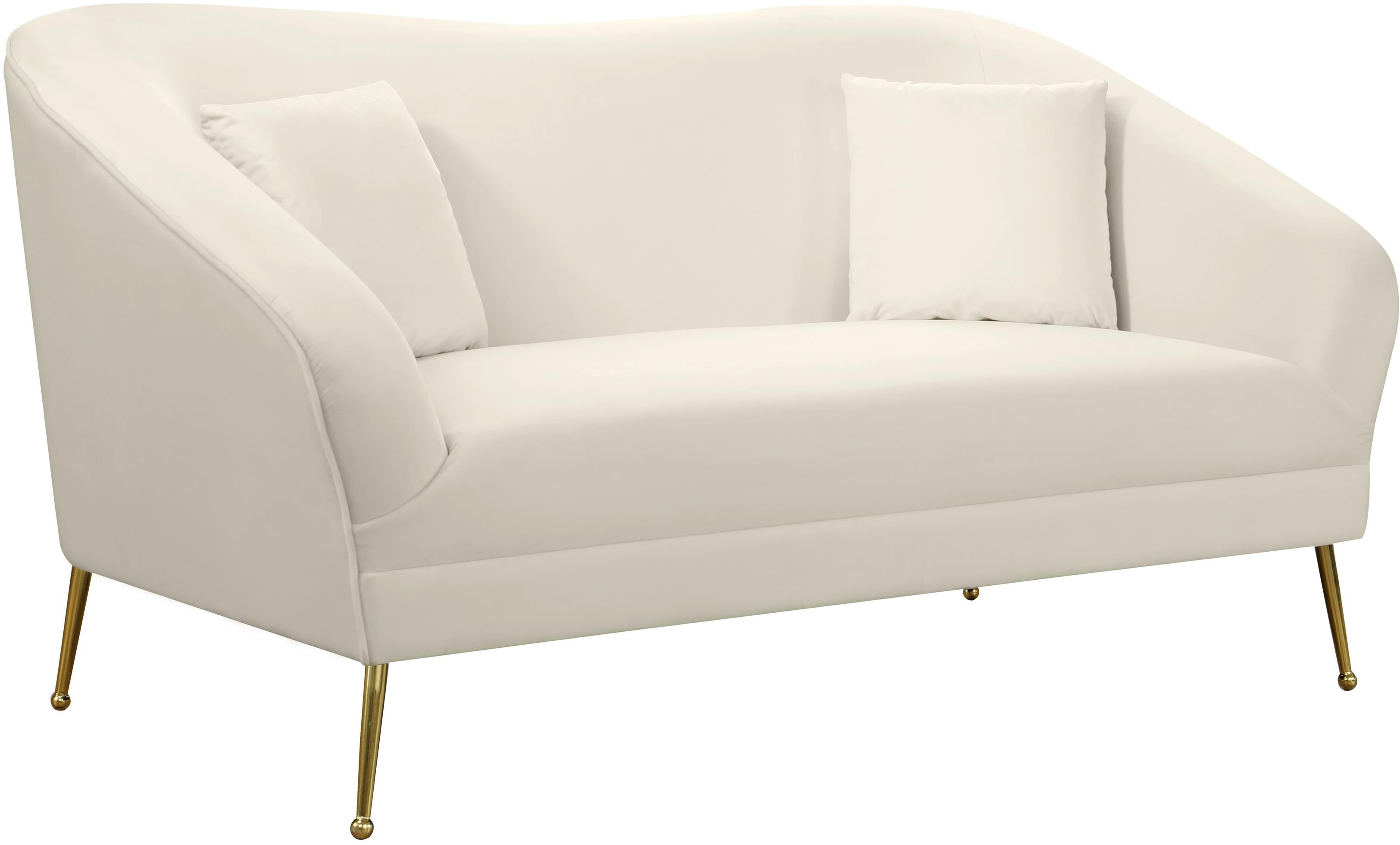 Hermosa Cream Velvet Loveseat - Luxe Home Furnishings (Jersey City, NJ)
