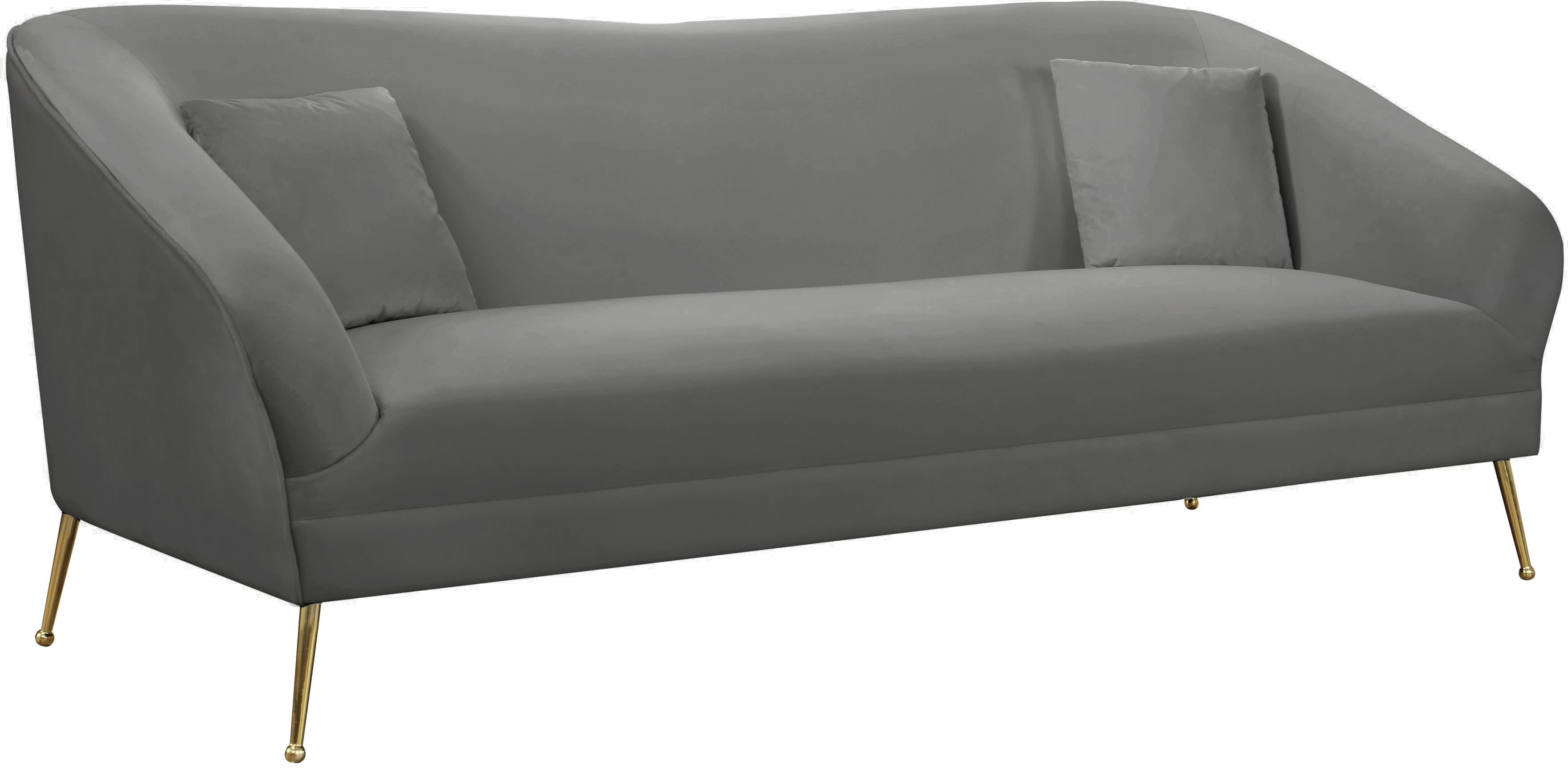Hermosa Grey Velvet Sofa - Luxe Home Furnishings (Jersey City, NJ)