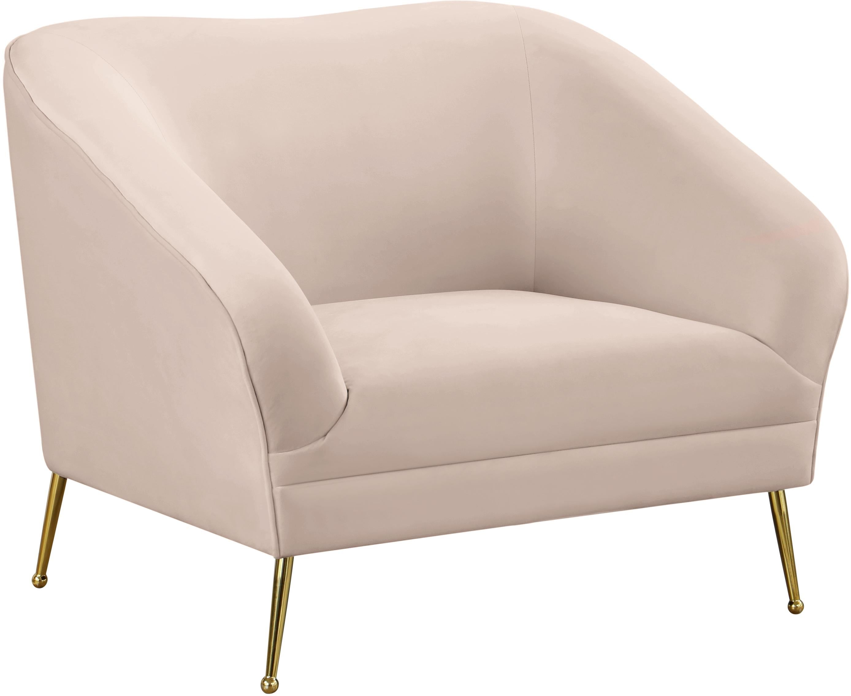Hermosa Pink Velvet Chair - Luxe Home Furnishings (Jersey City, NJ)