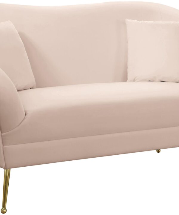 Hermosa Pink Velvet Loveseat - Luxe Home Furnishings (Jersey City, NJ)