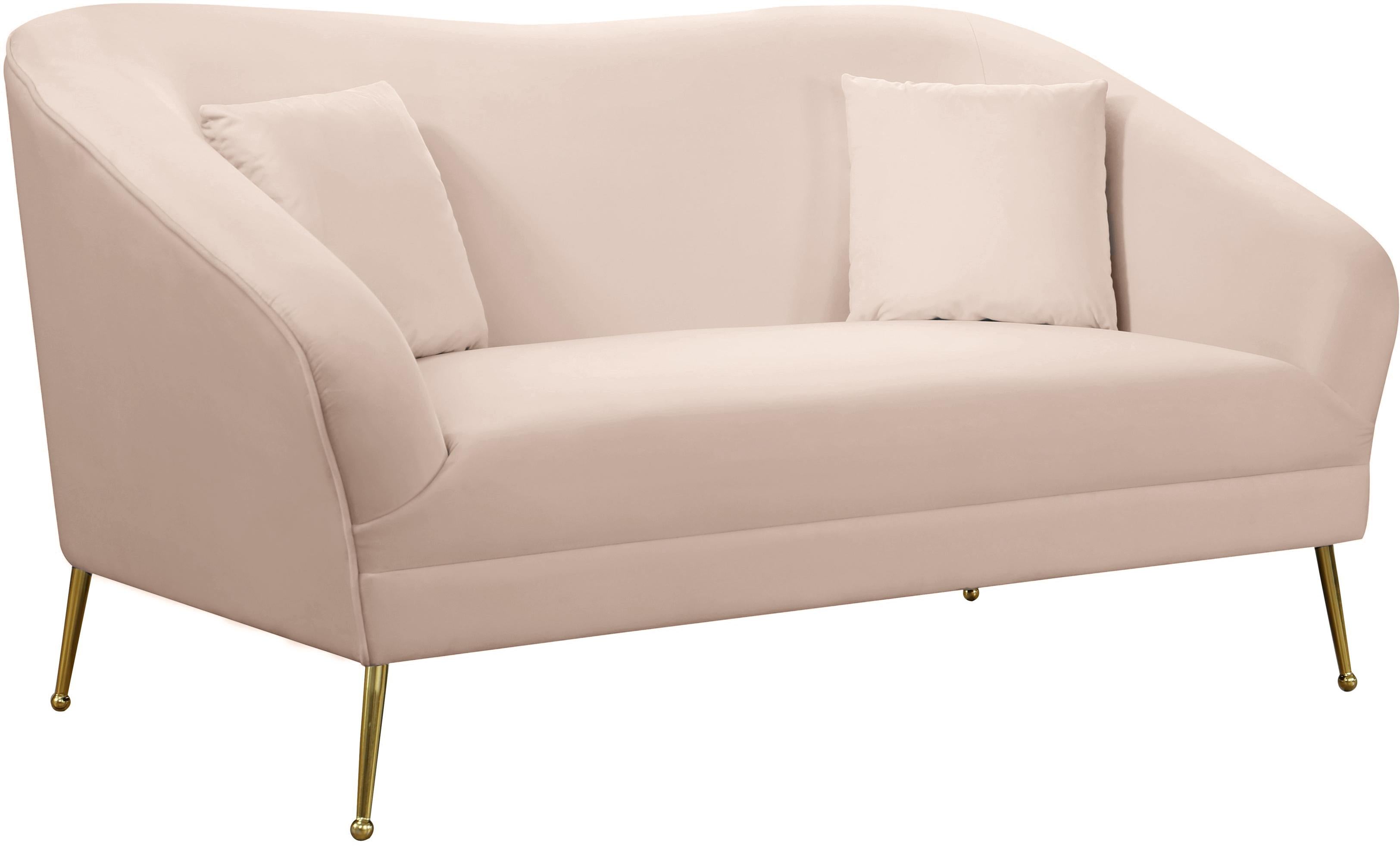 Hermosa Pink Velvet Loveseat - Luxe Home Furnishings (Jersey City, NJ)