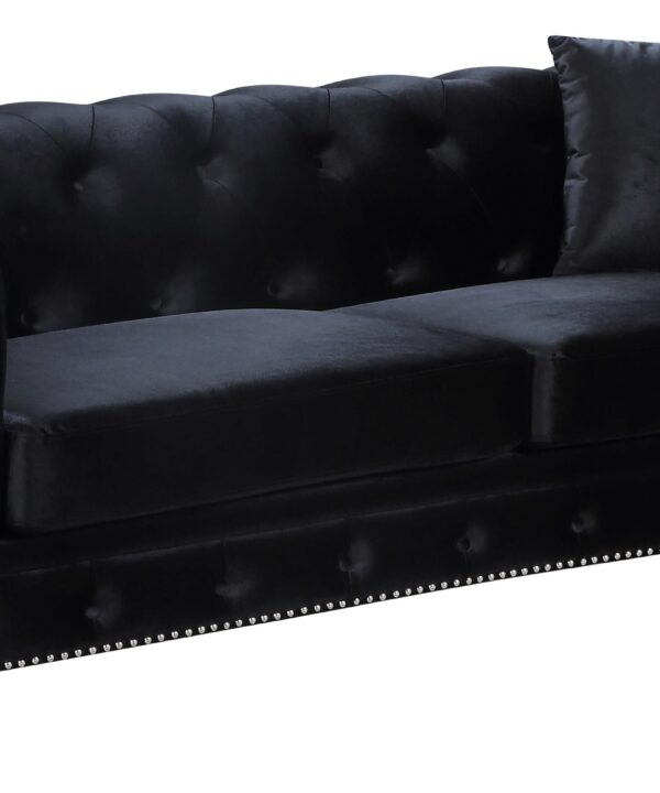 Chesterfield Black Velvet Sofa - Luxe Home Furnishings (Jersey City, NJ)