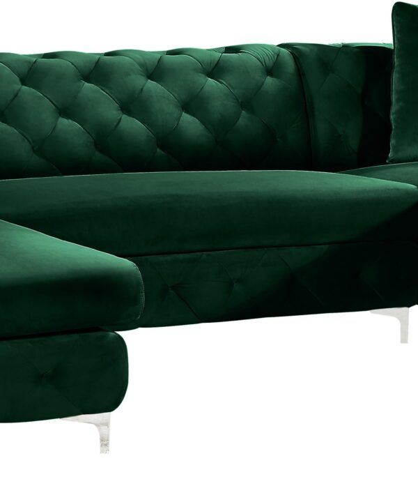 Gail Green Velvet 3pc. Sectional - Luxe Home Furnishings (Jersey City, NJ)