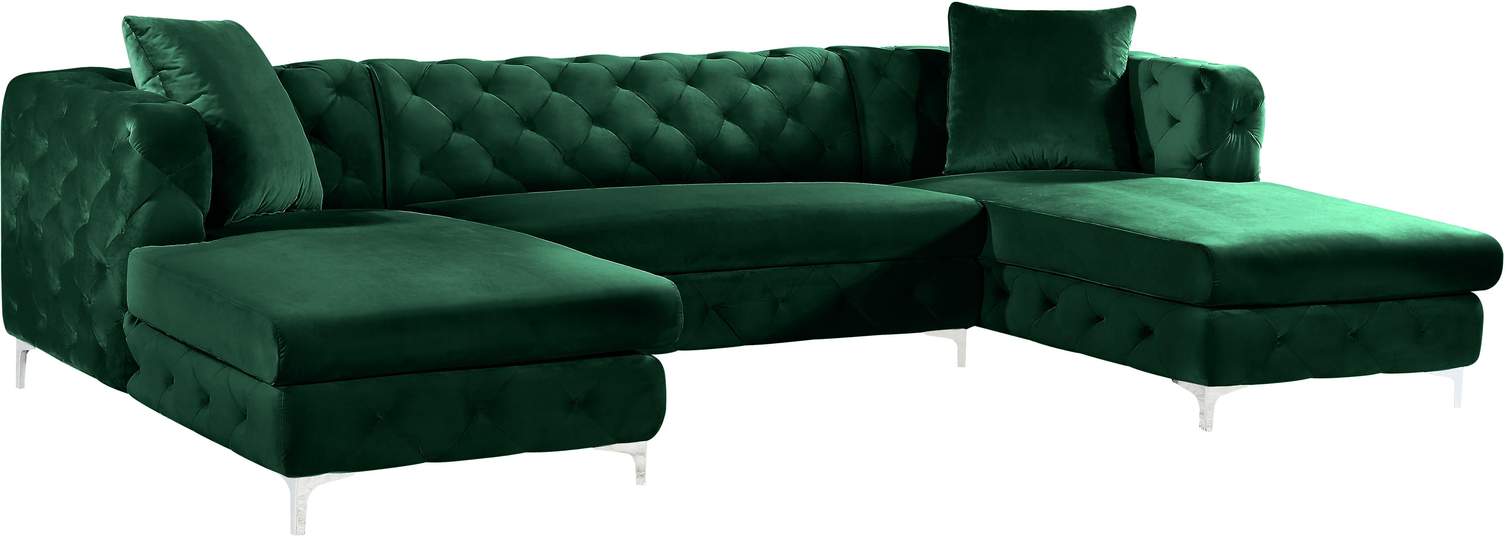 Gail Green Velvet 3pc. Sectional - Luxe Home Furnishings (Jersey City, NJ)