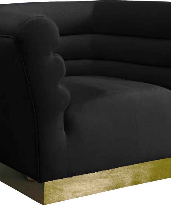 Bellini Black Velvet Chair - Luxe Home Furnishings (Jersey City, NJ)