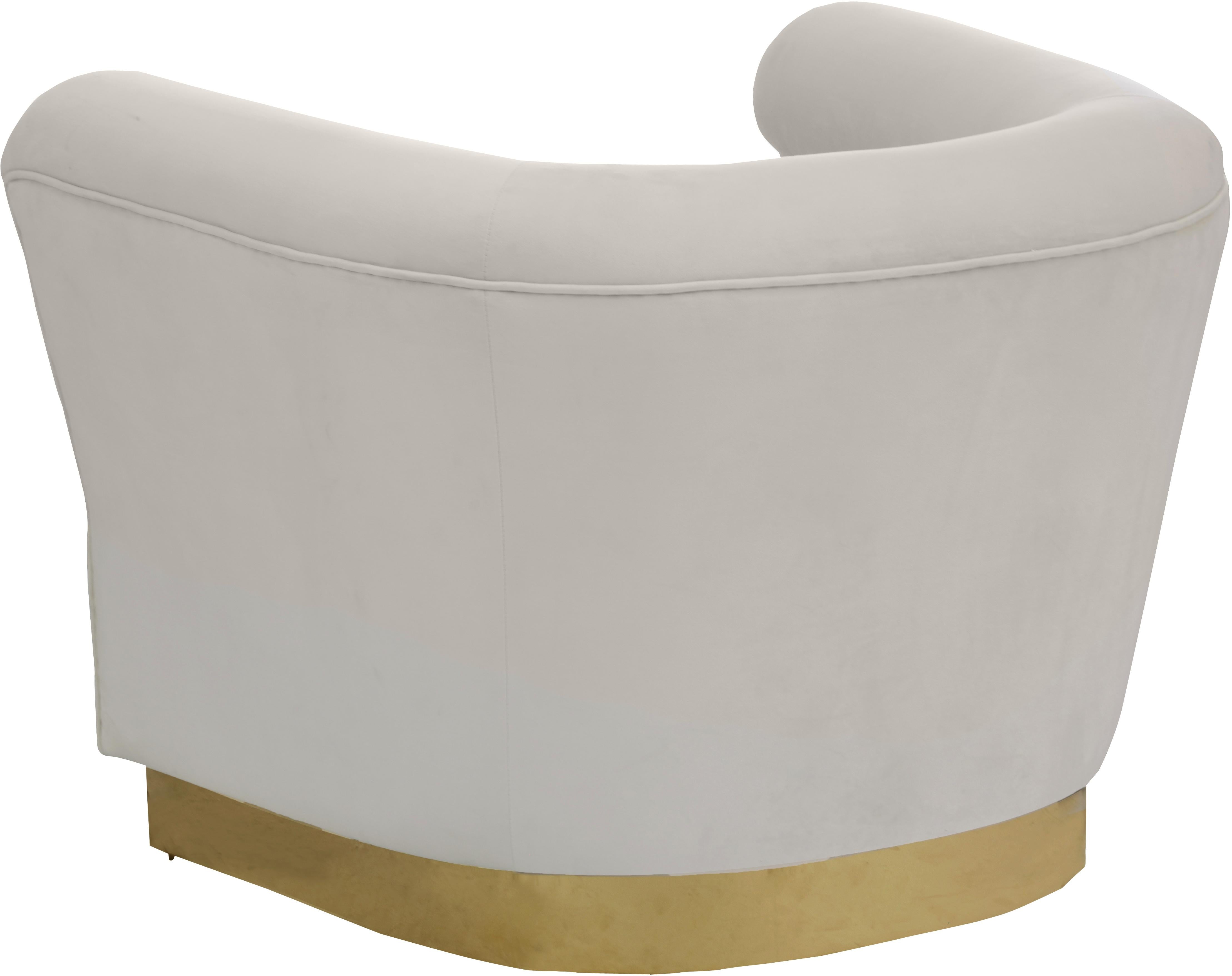 Bellini Cream Velvet Chair - Luxe Home Furnishings (Jersey City, NJ)