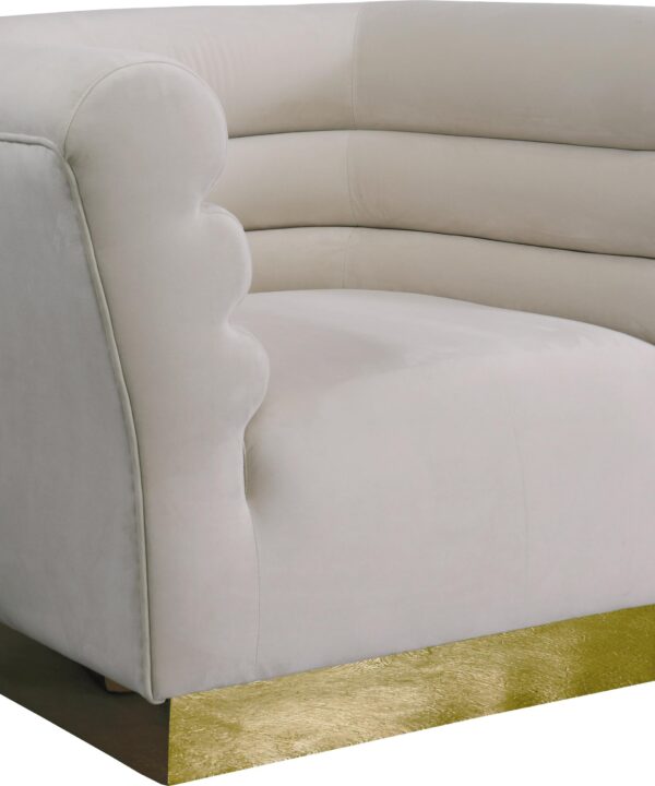 Bellini Cream Velvet Chair - Luxe Home Furnishings (Jersey City, NJ)