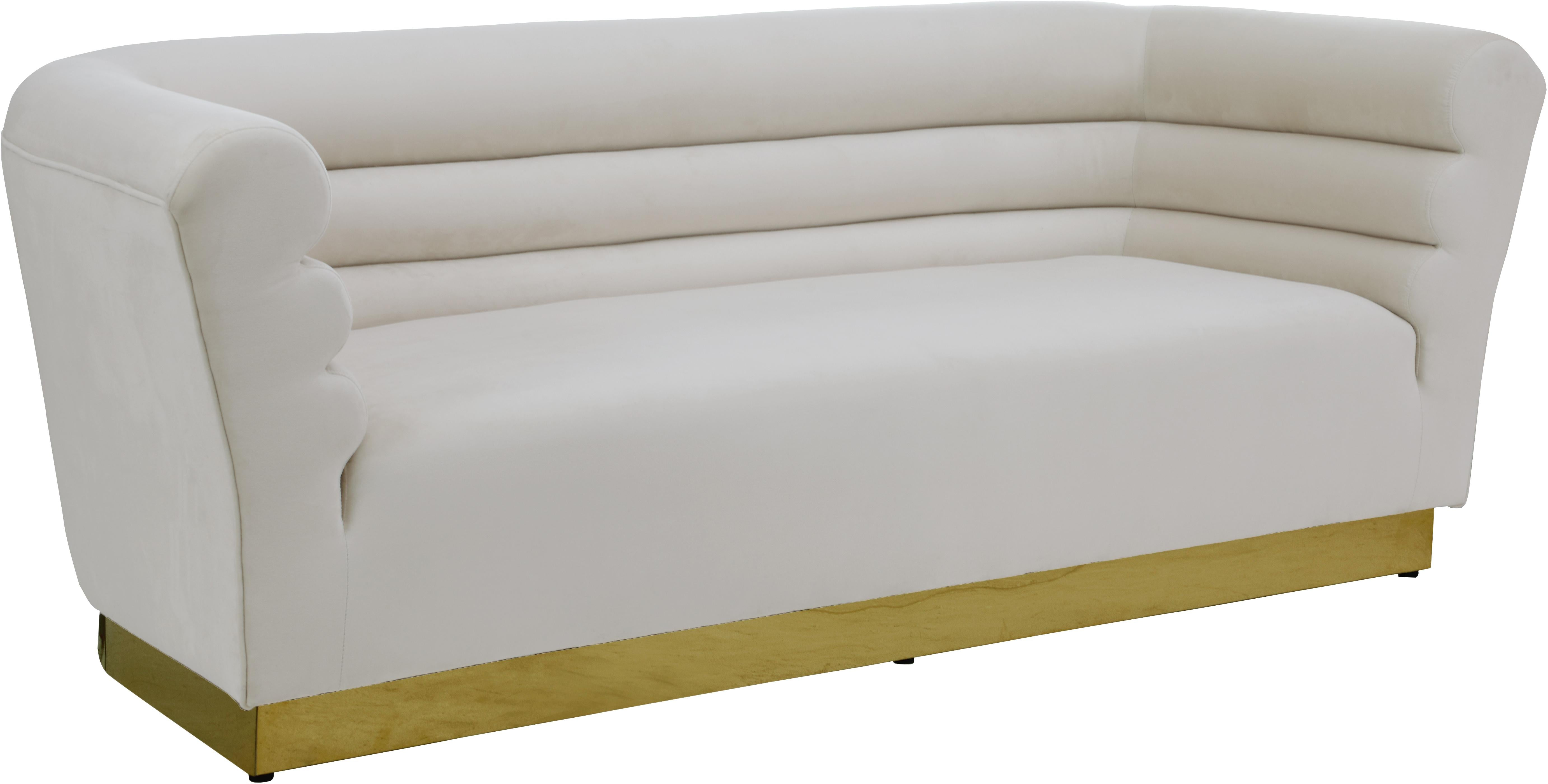Bellini Cream Velvet Sofa - Luxe Home Furnishings (Jersey City, NJ)
