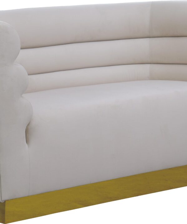 Bellini Cream Velvet Loveseat - Luxe Home Furnishings (Jersey City, NJ)