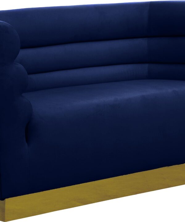 Bellini Navy Velvet Loveseat - Luxe Home Furnishings (Jersey City, NJ)