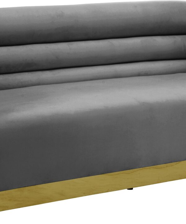 Bellini Grey Velvet Sofa - Luxe Home Furnishings (Jersey City, NJ)