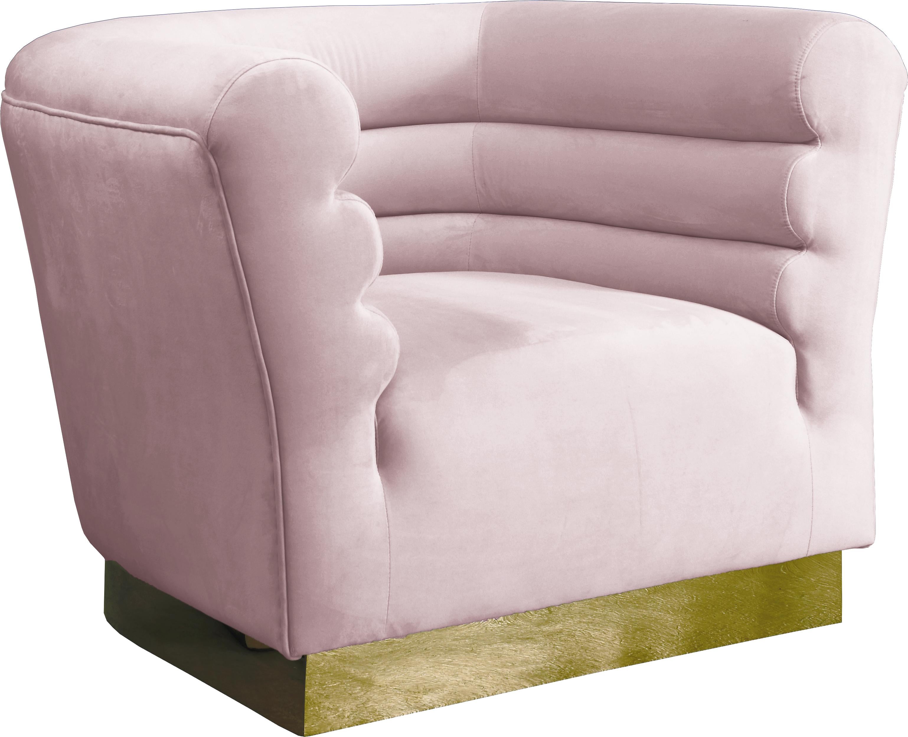 Bellini Pink Velvet Chair - Luxe Home Furnishings (Jersey City, NJ)