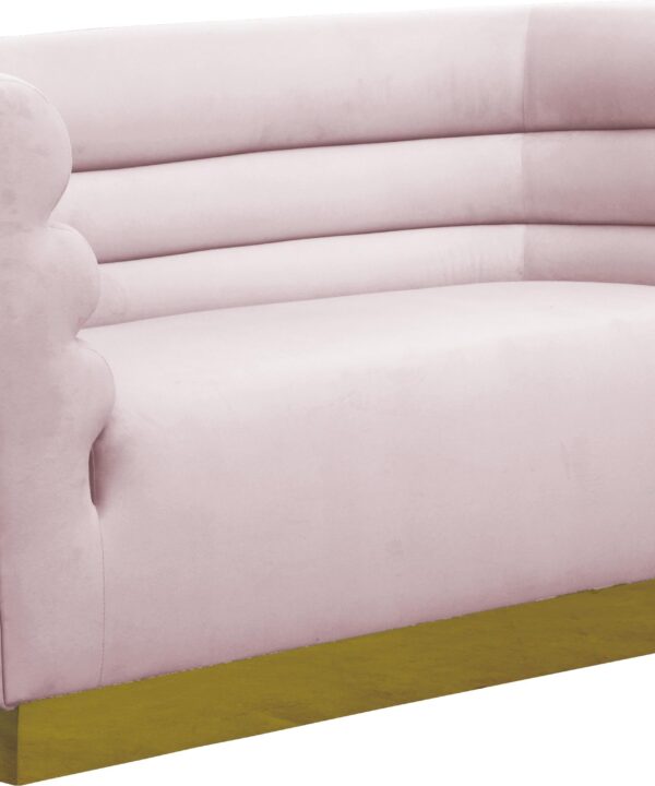 Bellini Pink Velvet Loveseat - Luxe Home Furnishings (Jersey City, NJ)