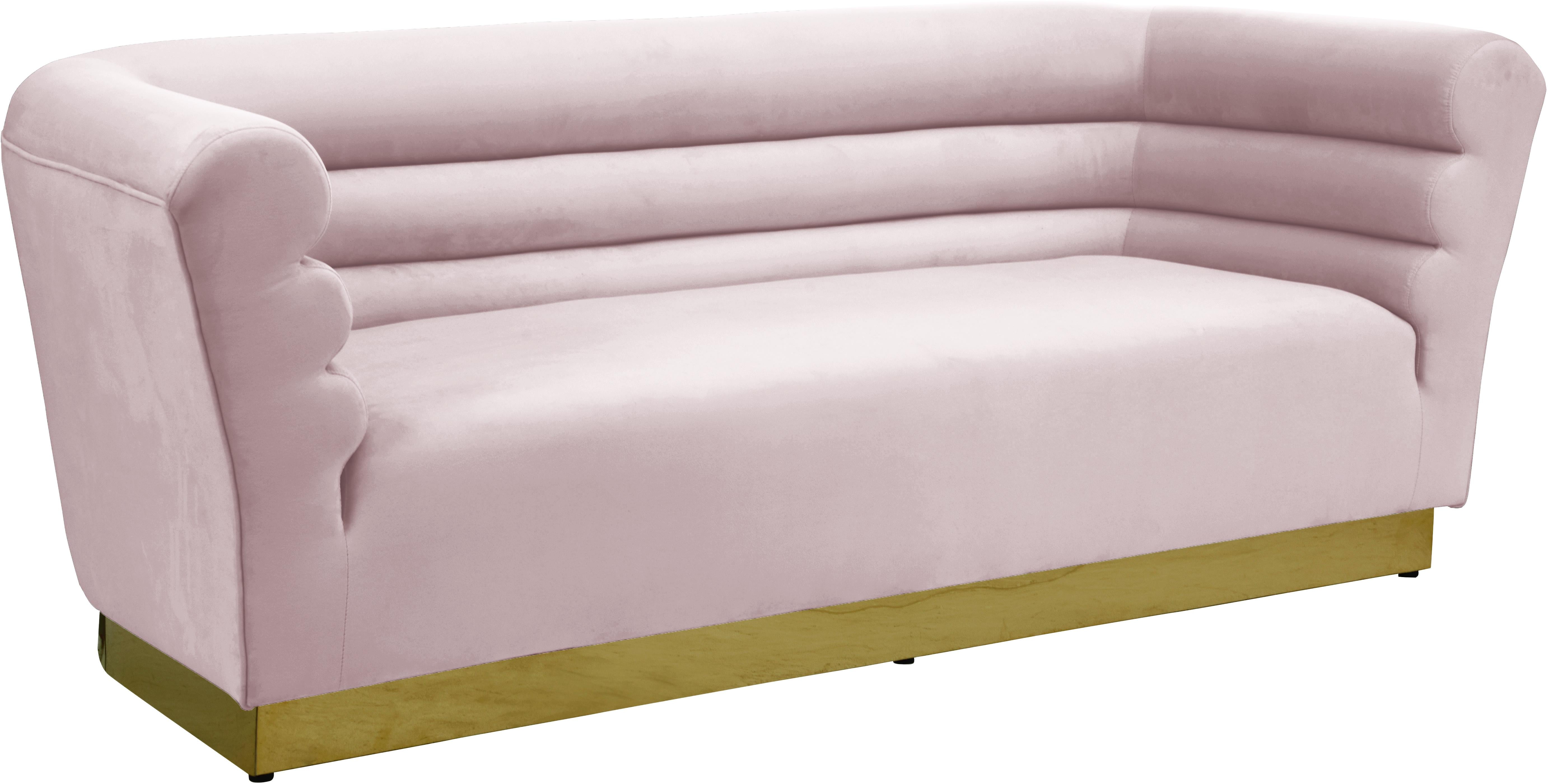 Bellini Pink Velvet Sofa - Luxe Home Furnishings (Jersey City, NJ)