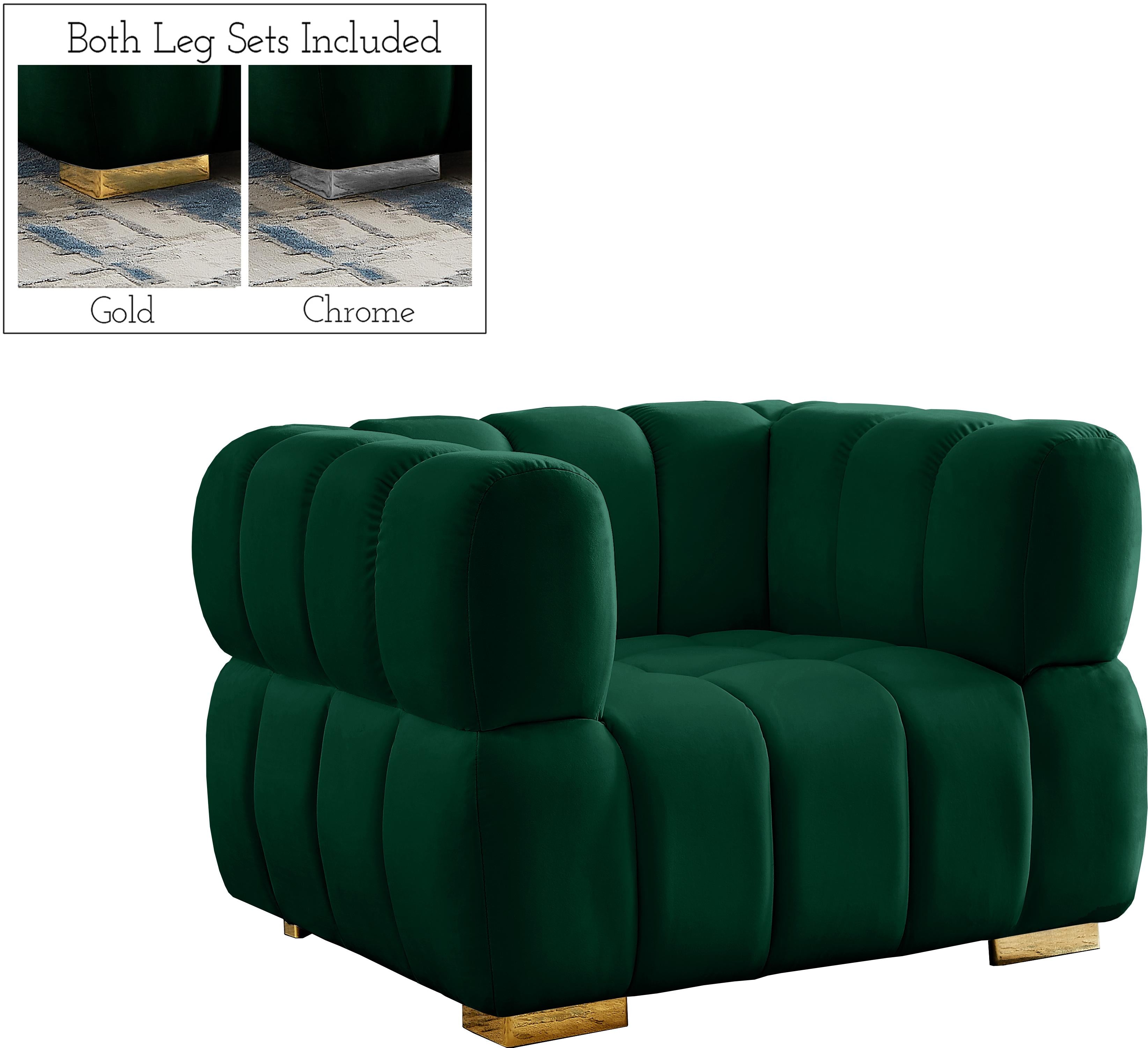 Gwen Green Velvet Chair - Luxe Home Furnishings (Jersey City, NJ)