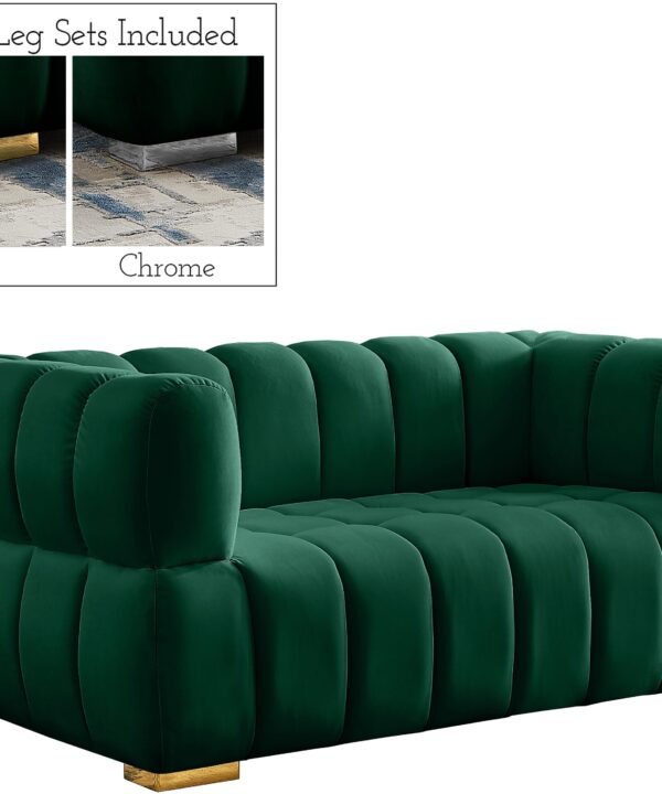 Gwen Green Velvet Loveseat - Luxe Home Furnishings (Jersey City, NJ)