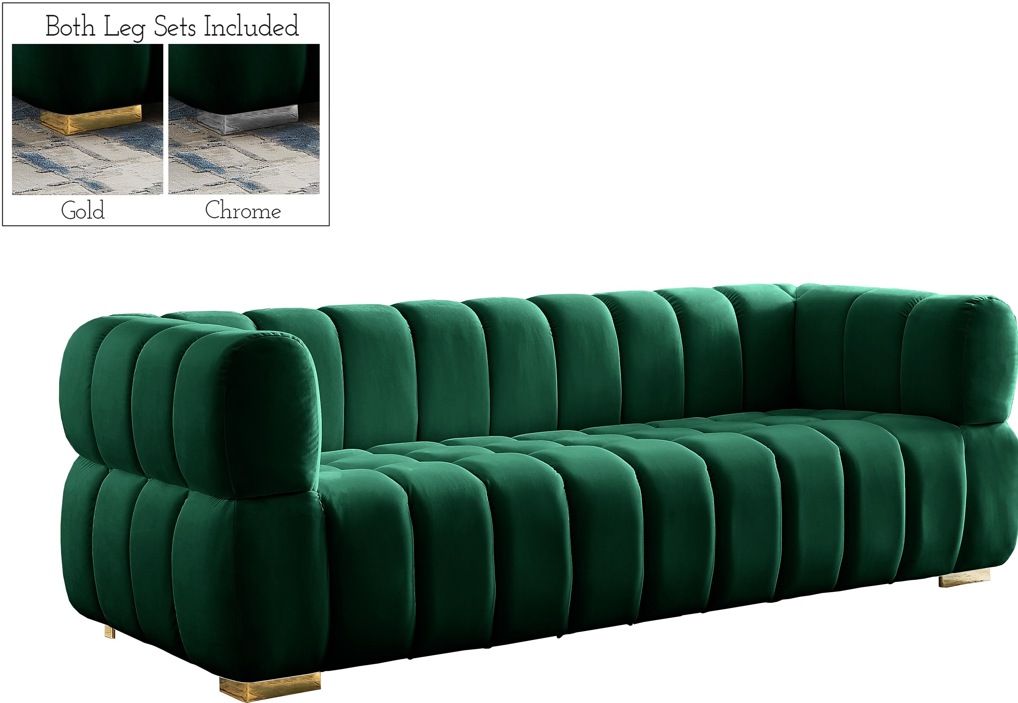 Gwen Green Velvet Sofa - Luxe Home Furnishings (Jersey City, NJ)