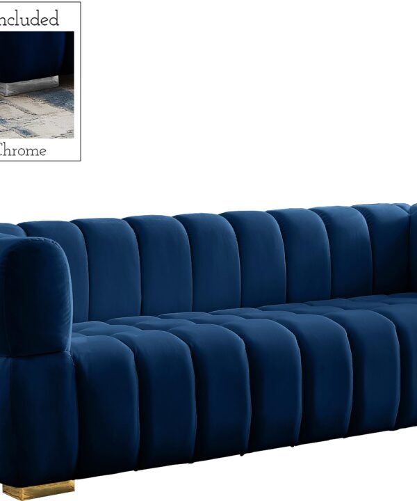 Gwen Navy Velvet Sofa - Luxe Home Furnishings (Jersey City, NJ)