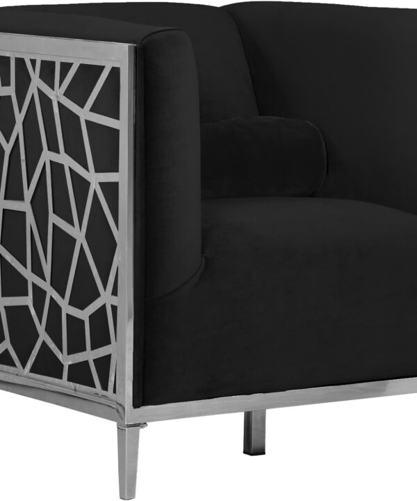 Opal Black Velvet Chair - Luxe Home Furnishings (Jersey City, NJ)