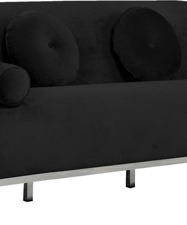 Opal Black Velvet Sofa - Luxe Home Furnishings (Jersey City, NJ)