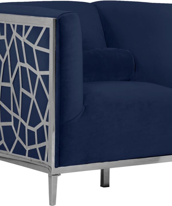 Opal Navy Velvet Chair - Luxe Home Furnishings (Jersey City, NJ)
