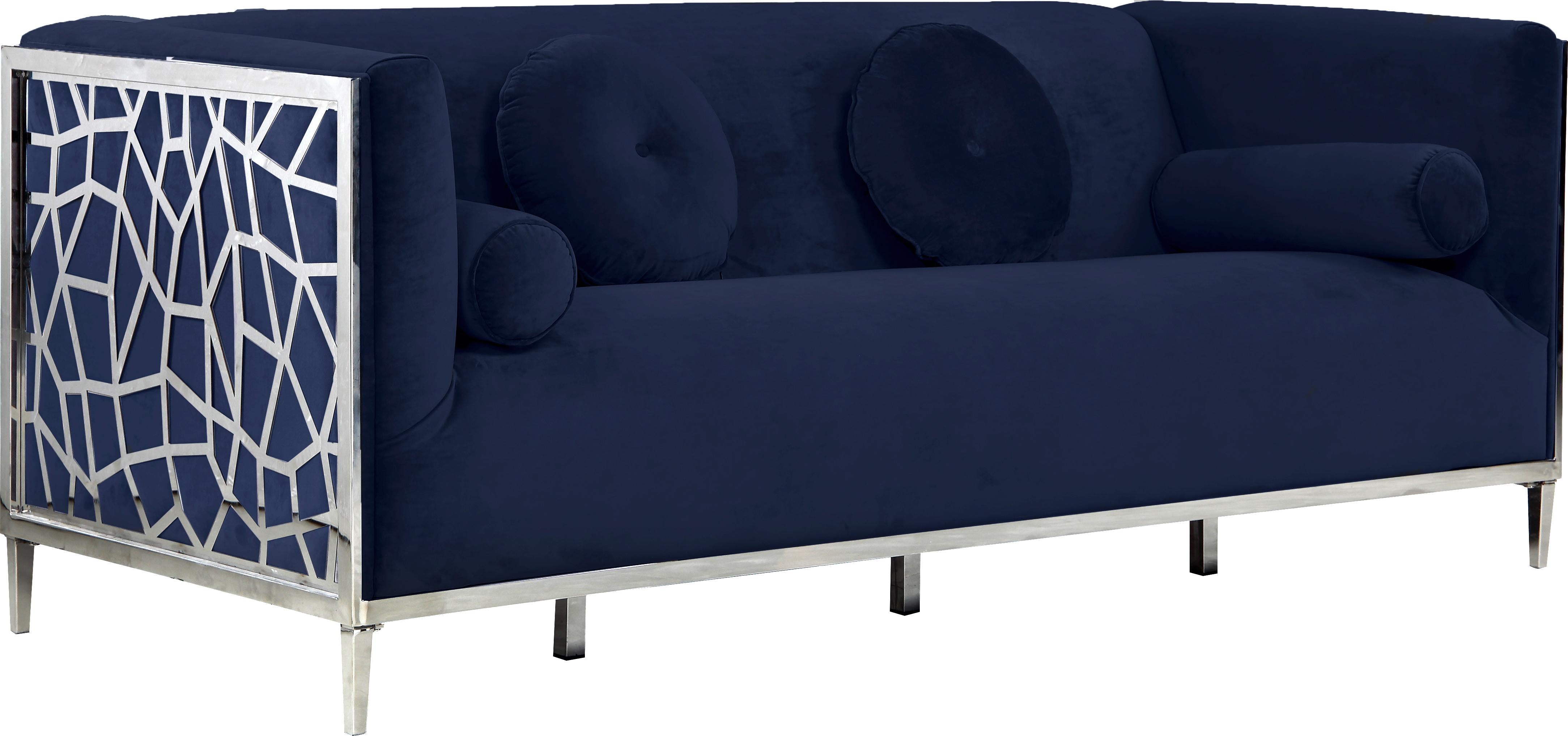 Opal Navy Velvet Sofa - Luxe Home Furnishings (Jersey City, NJ)