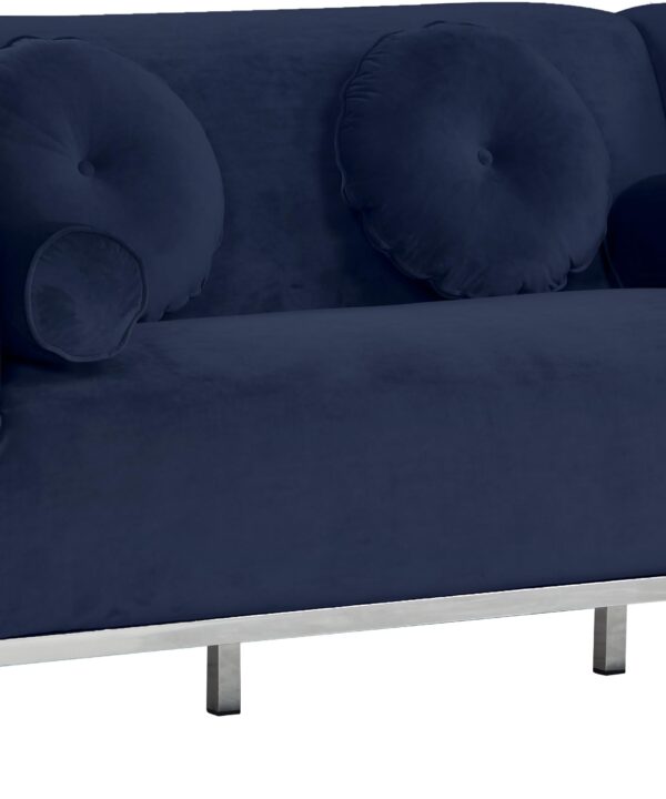 Opal Navy Velvet Loveseat - Luxe Home Furnishings (Jersey City, NJ)