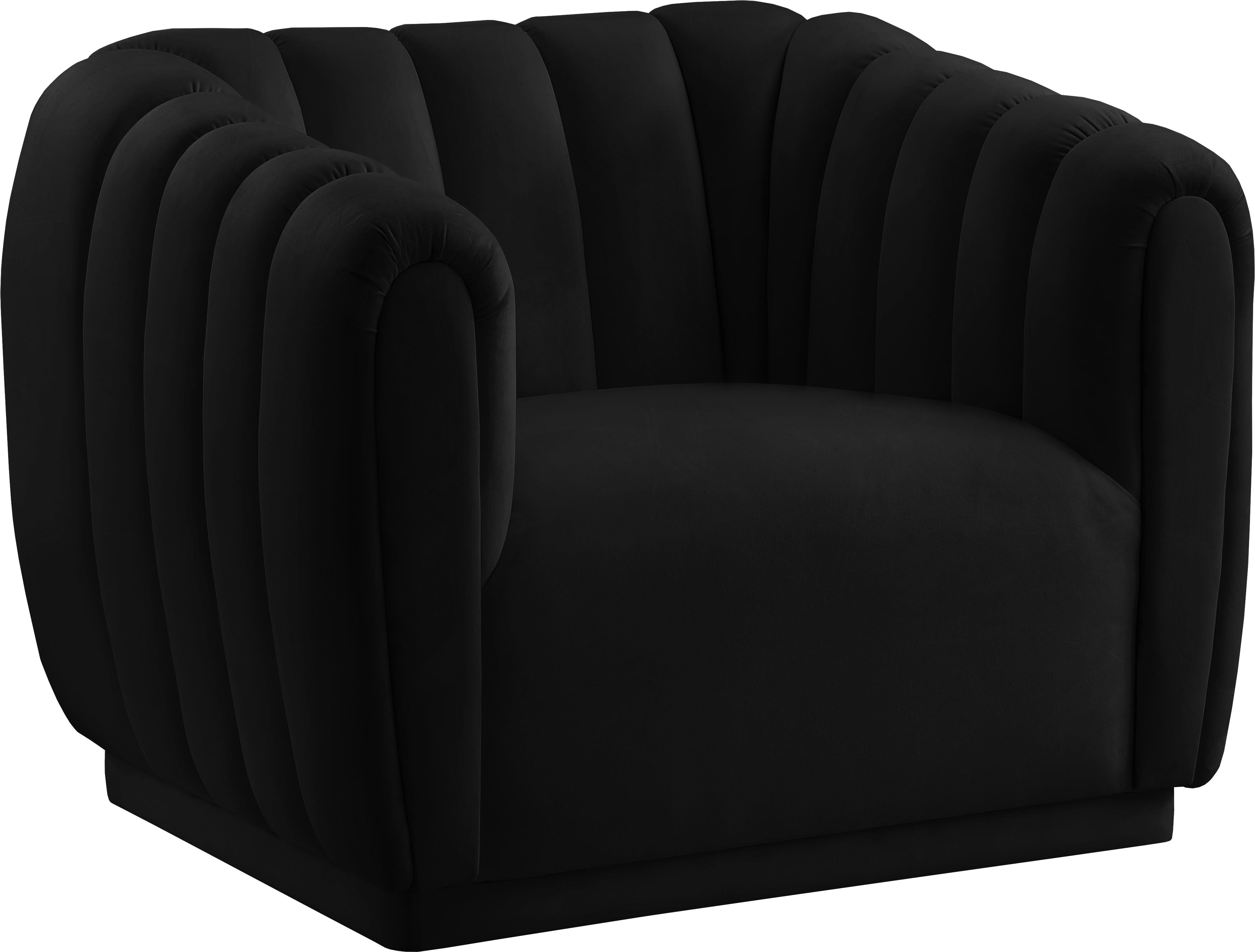 Dixie Black Velvet Chair - Luxe Home Furnishings (Jersey City, NJ)