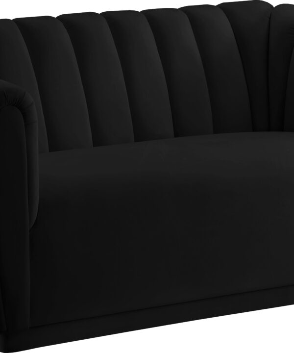 Dixie Black Velvet Loveseat - Luxe Home Furnishings (Jersey City, NJ)