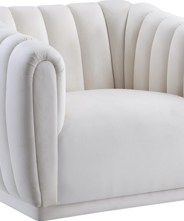 Dixie Cream Velvet Chair - Luxe Home Furnishings (Jersey City, NJ)
