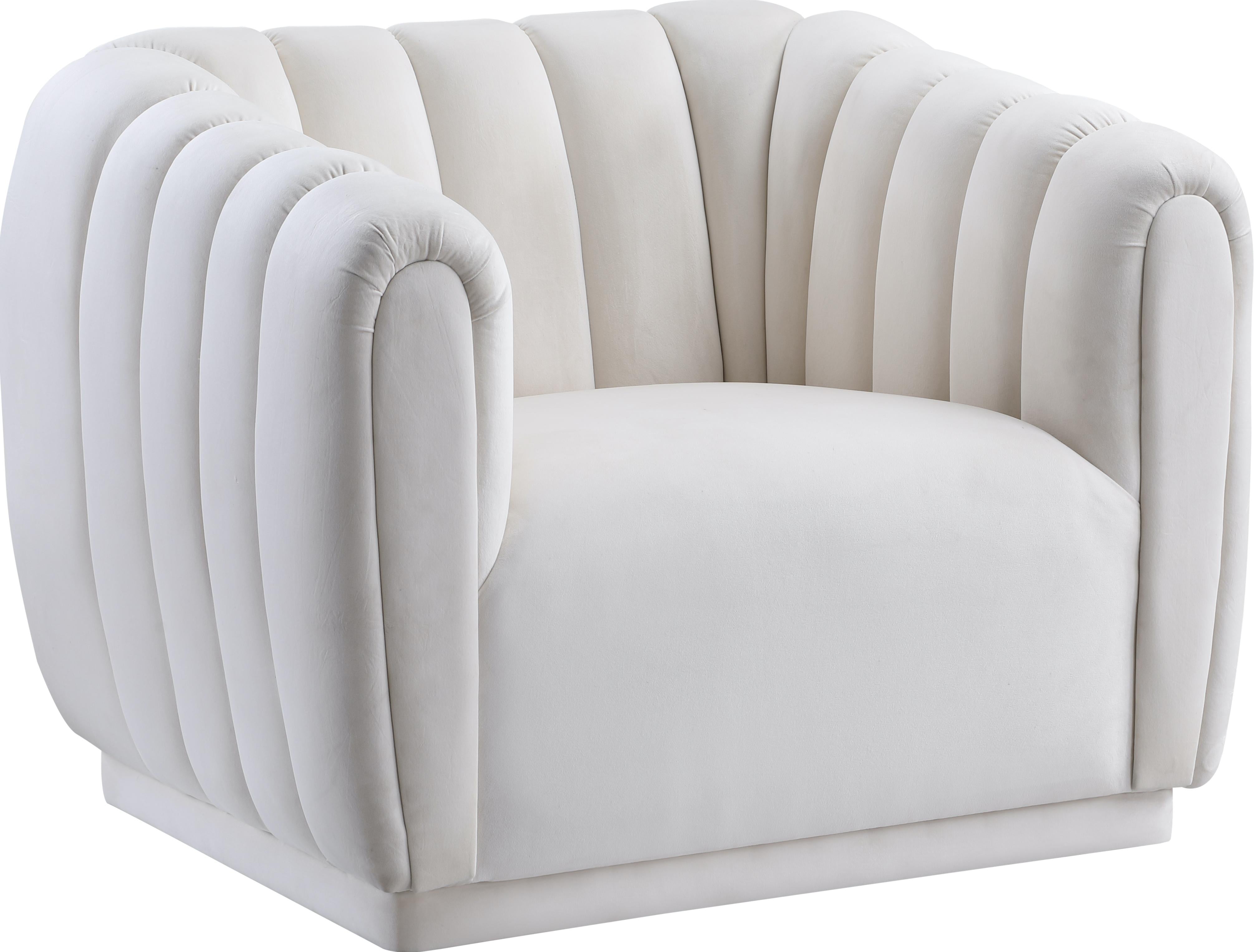 Dixie Cream Velvet Chair - Luxe Home Furnishings (Jersey City, NJ)