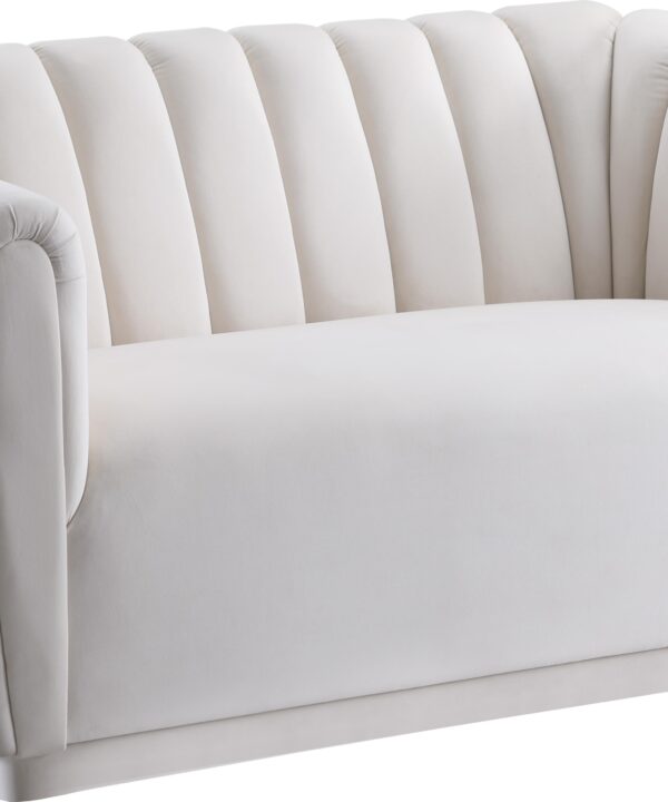 Dixie Cream Velvet Loveseat - Luxe Home Furnishings (Jersey City, NJ)
