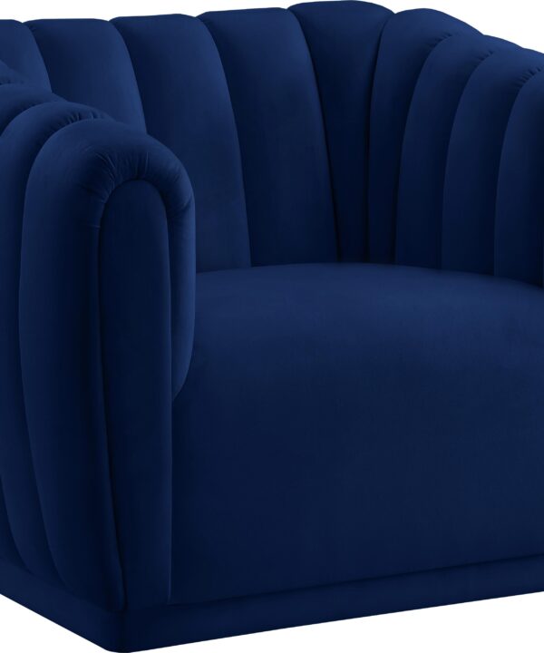 Dixie Navy Velvet Chair - Luxe Home Furnishings (Jersey City, NJ)
