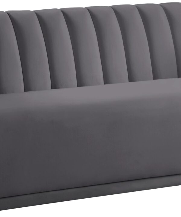 Dixie Grey Velvet Sofa - Luxe Home Furnishings (Jersey City, NJ)