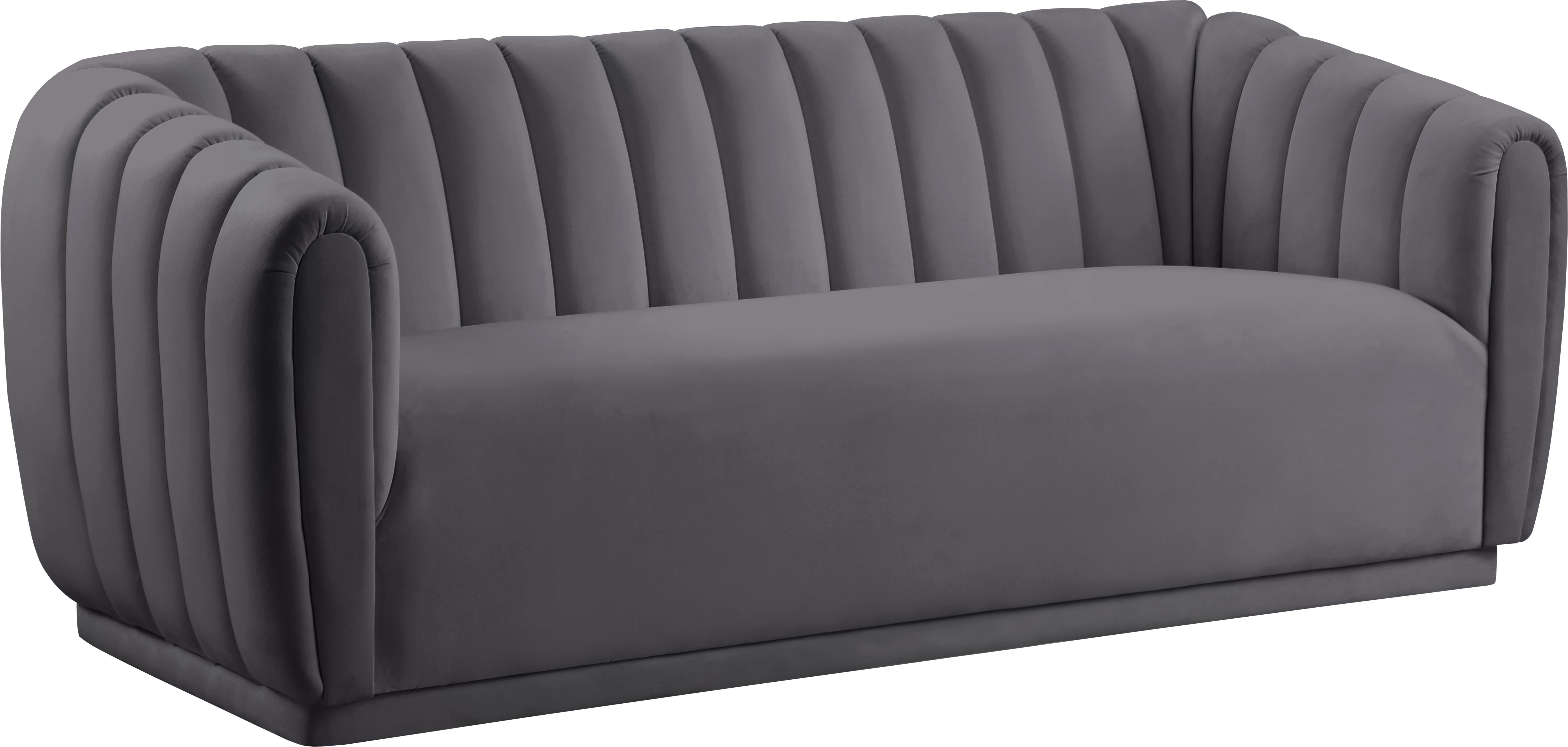 Dixie Grey Velvet Sofa - Luxe Home Furnishings (Jersey City, NJ)