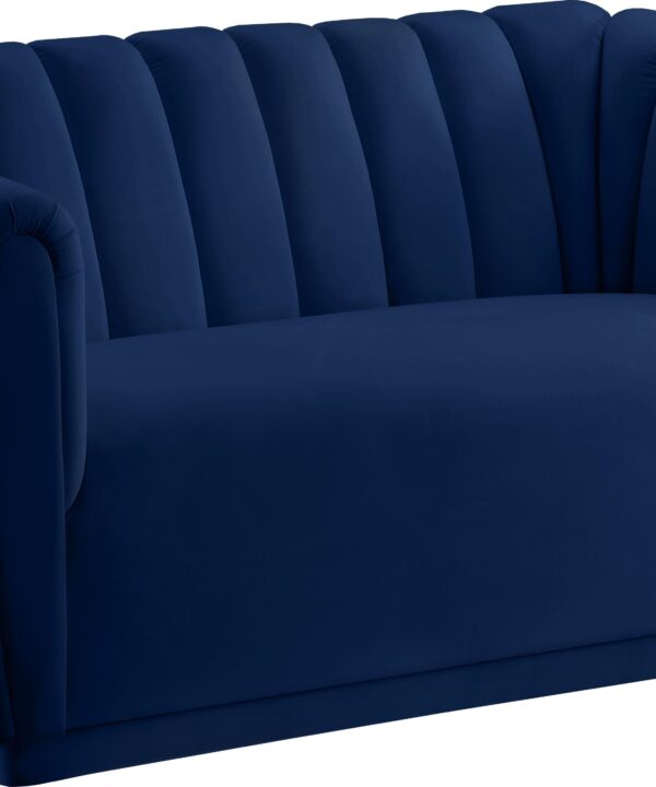 Dixie Navy Velvet Loveseat - Luxe Home Furnishings (Jersey City, NJ)