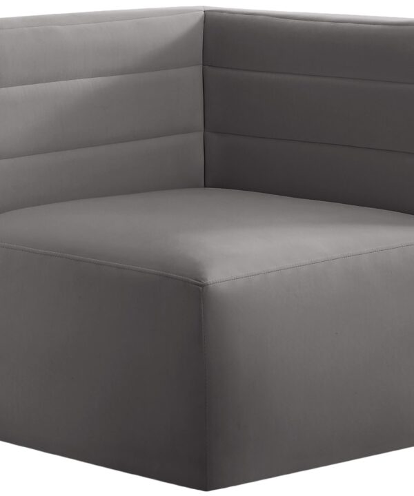 Quincy Grey Velvet Modular Corner Chair - Luxe Home Furnishings (Jersey City, NJ)