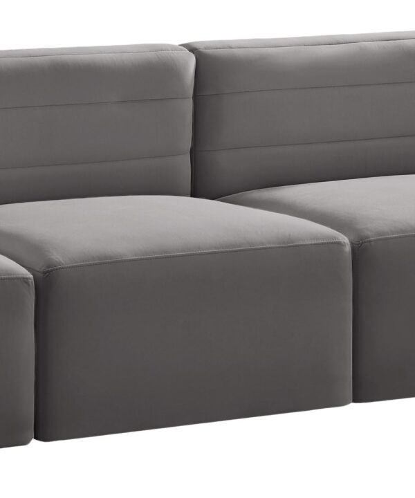 Quincy Grey Velvet Modular Sofa - Luxe Home Furnishings (Jersey City, NJ)