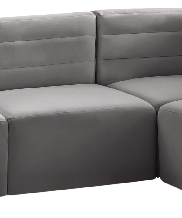 Quincy Grey Velvet Modular Sectional - Luxe Home Furnishings (Jersey City, NJ)