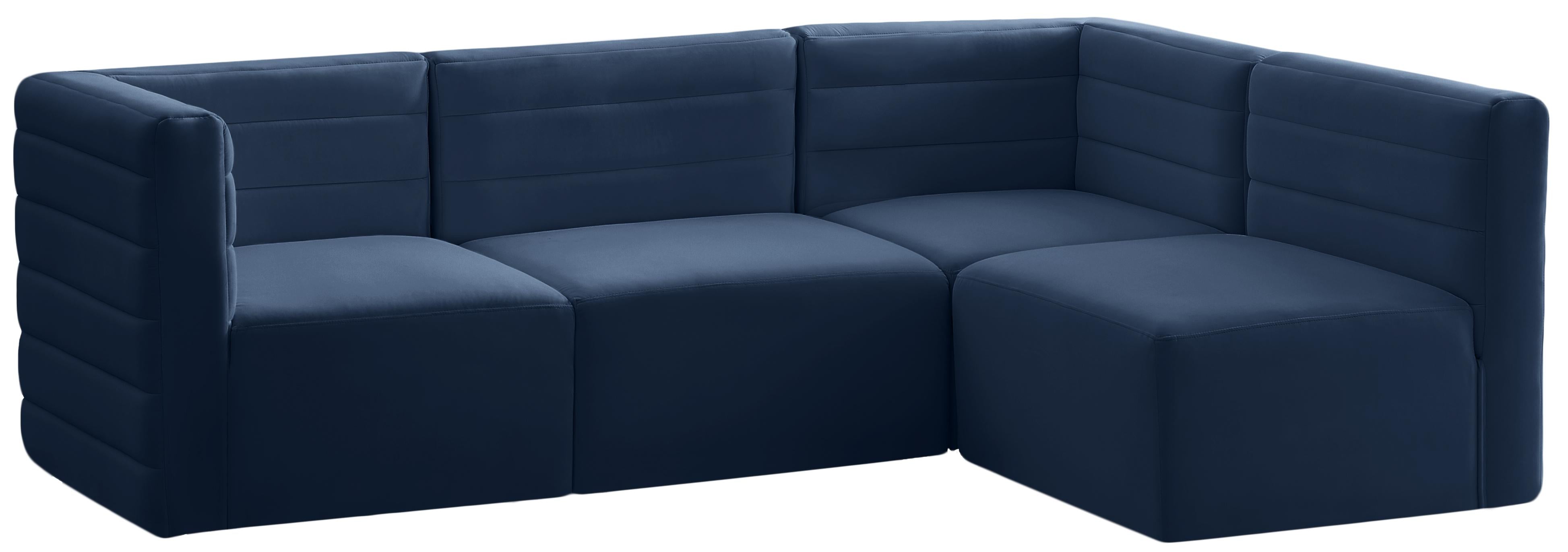 Quincy Navy Velvet Modular Sectional - Luxe Home Furnishings (Jersey City, NJ)